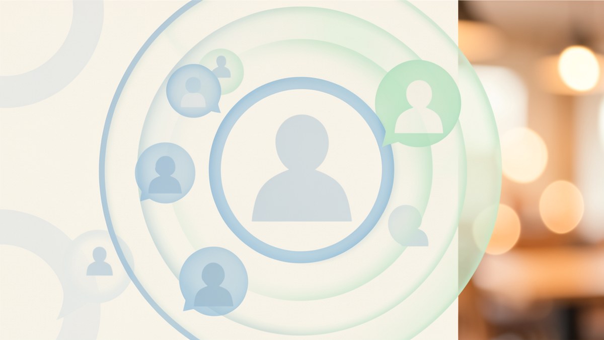 Soft abstract rings around avatar-first conversation bubbles in a privacy-first social app concept